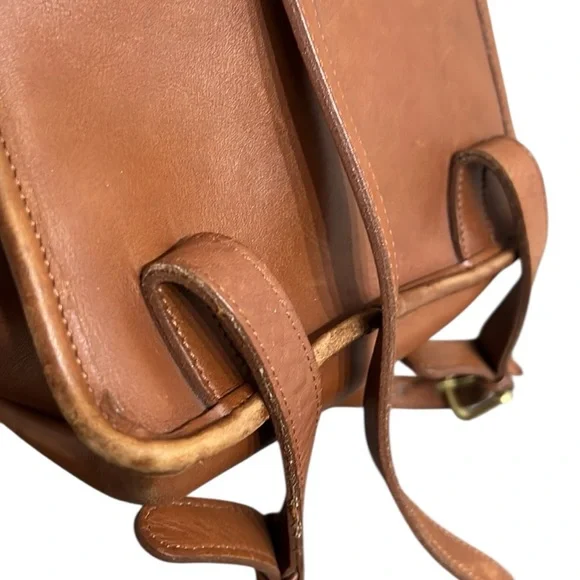 Vintage Coach Leather Mini Backpack Brown Gold Turn Lock 9960 Adjustable Straps - Picture 15 of 16